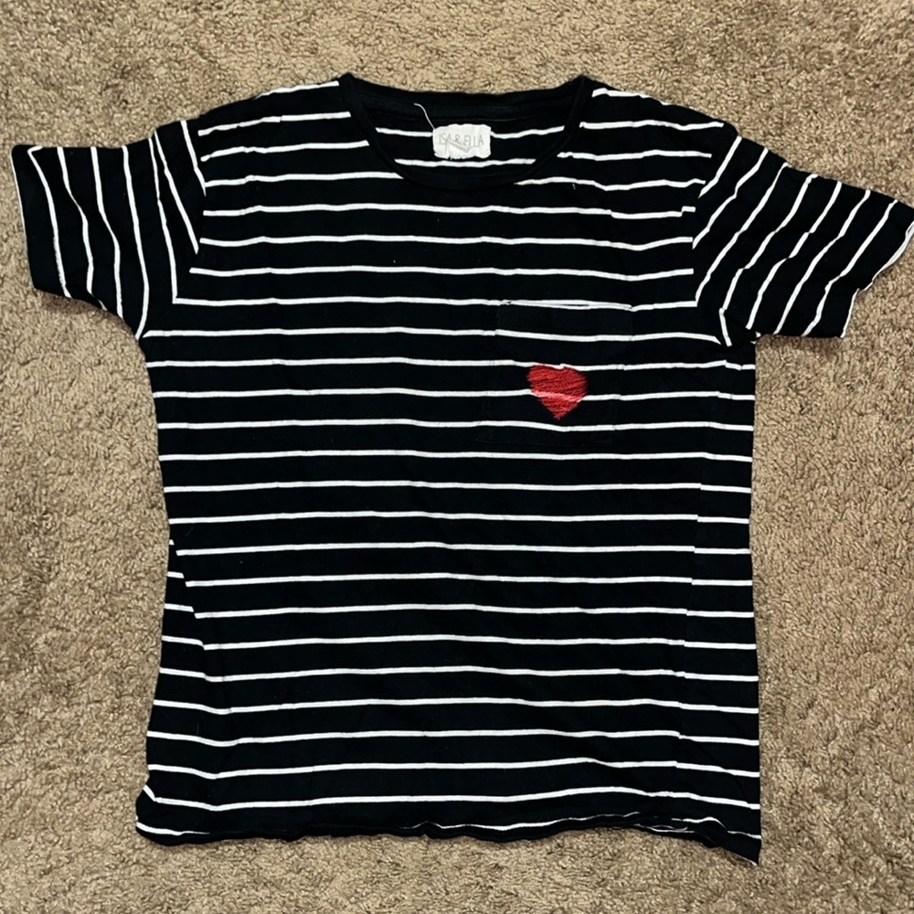 ISA & ELLA Short Striped Tee